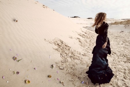 Desert Rose: Roos Abels Poses in Dreamy Dresses for Vogue China