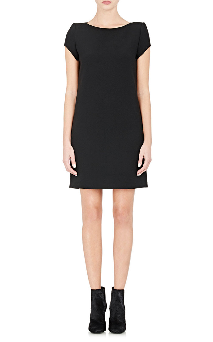 Saint Laurent Black Cady Shift Dress $1,490