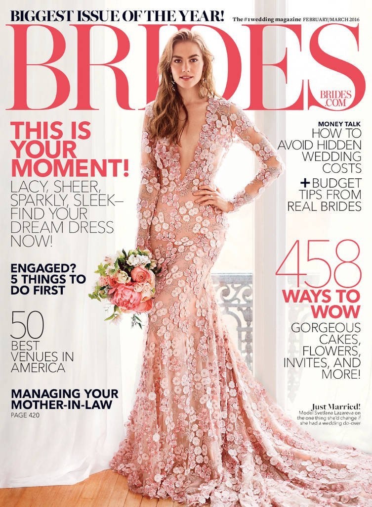 Svetlana Lazareva on Brides Magazine February-March 2016 cover