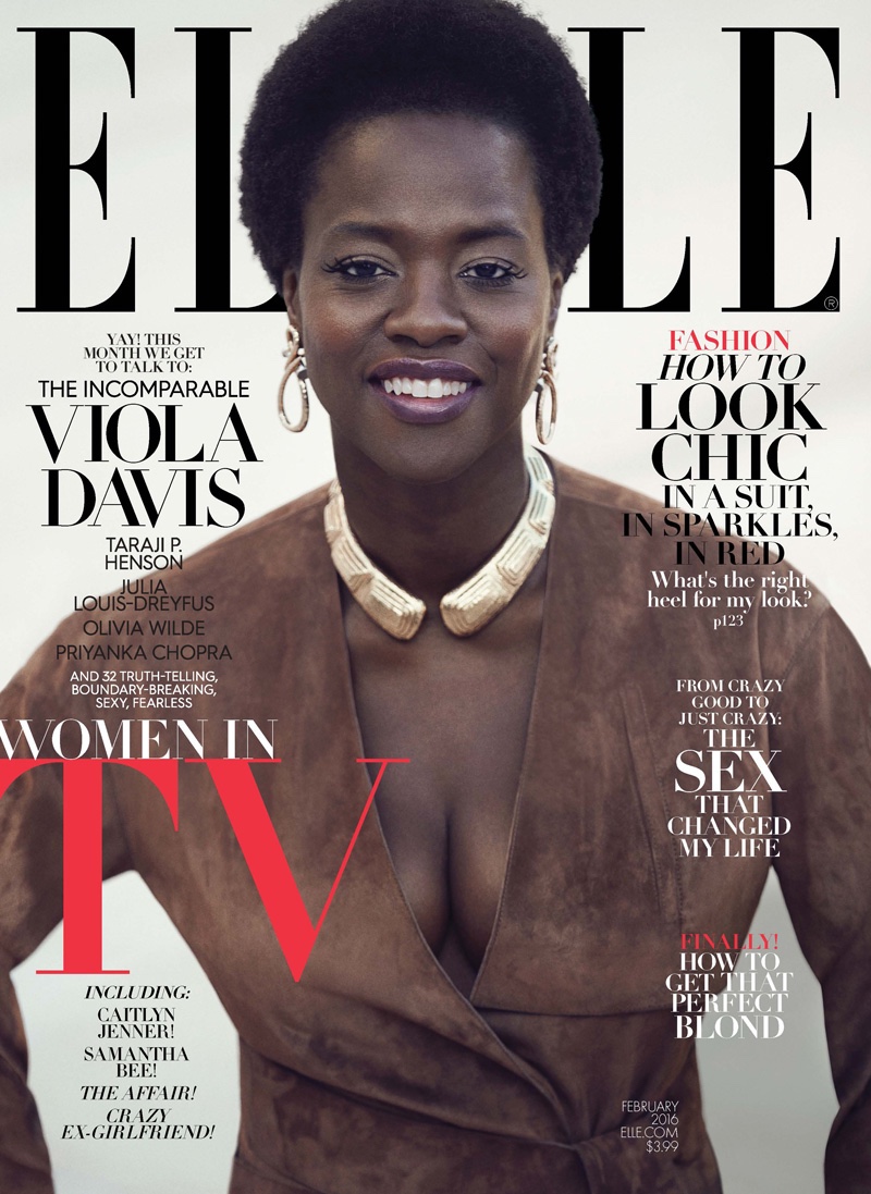 Viola Davis on ELLE February 2016 cover