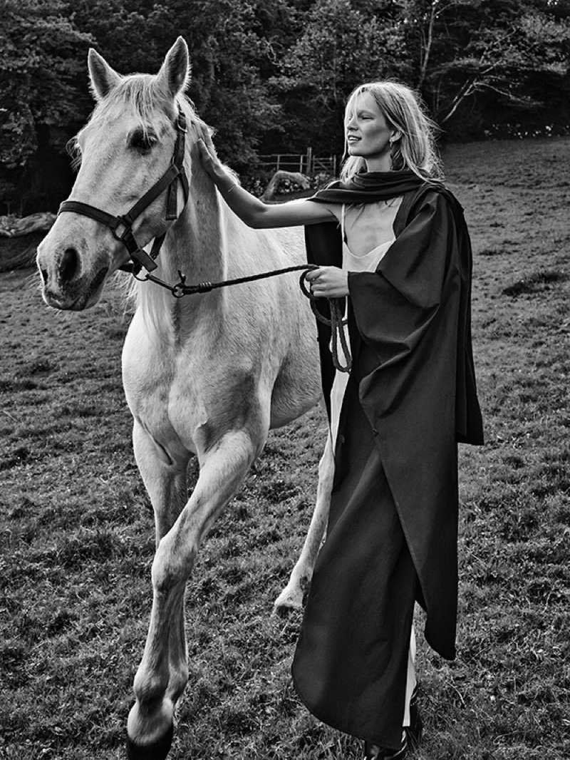 Nicola models a cape from the Spanish fashion brand Mango