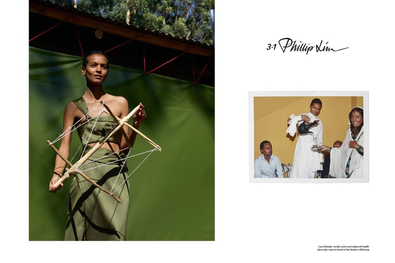 An image from 3.1 Phillip Lim's spring 2016 campaign starring Liya Kebede