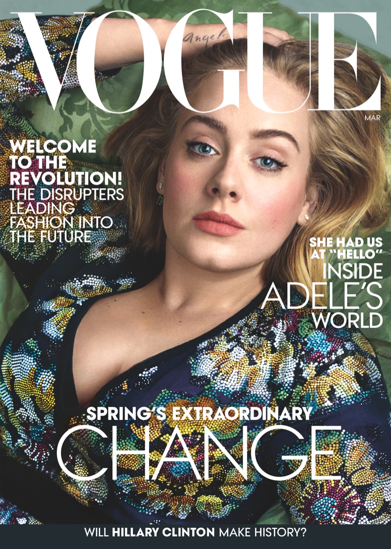 Adele on Vogue Magazine March 2016 cover. Photo: Annie Leibovitz