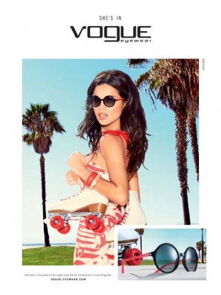 Adriana Lima is a California Girl in Vogue Eyewear's Spring Ads Adriana Lima is a California Girl in Vogue Eyewear's Spring Ads