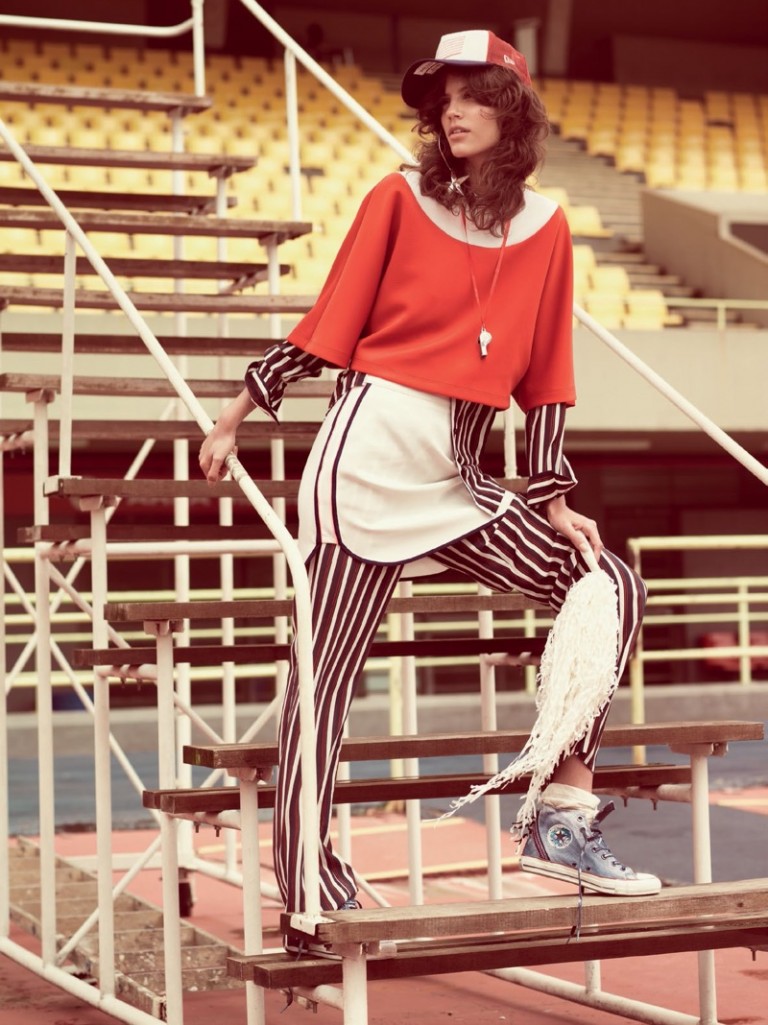 Antonina Petkovic Gets Sporty in Red, White & Blue Fashions for Vogue ...
