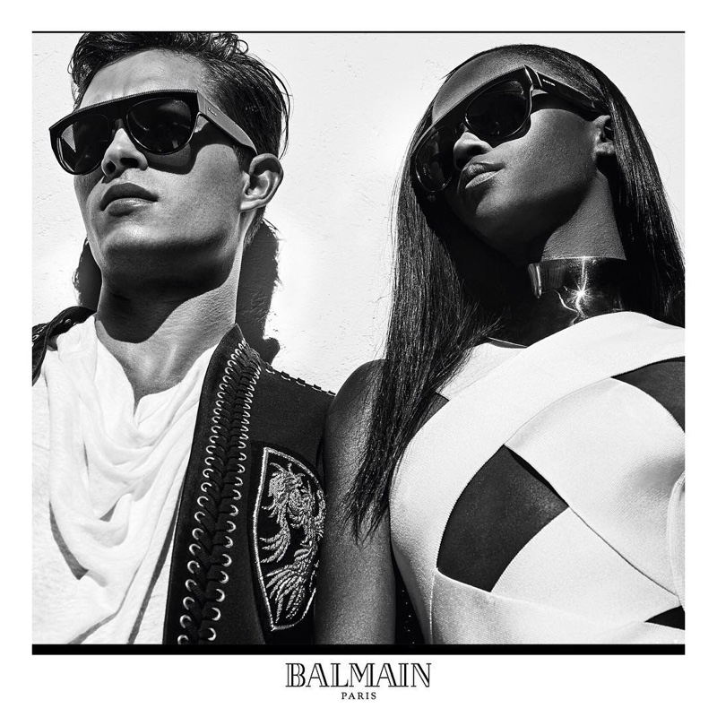 Riley Montana and Francisco Lachowski star in Balmain Eyewear's spring-summer 2016 campaign