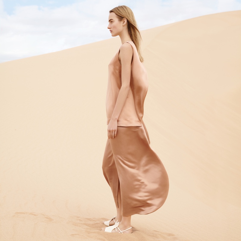 Maartje poses in billowing maxi dress from COS' spring 2016 collection