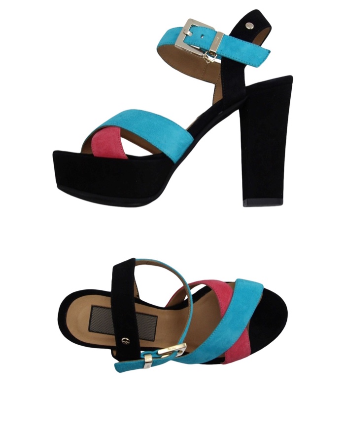 Cesare Paciotti Turquoise Platform Sandals