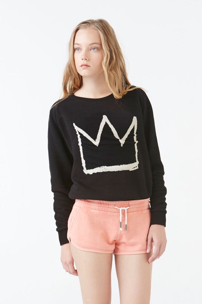 ELEVENPARIS x Basquiat Black Crown Sweatshirt