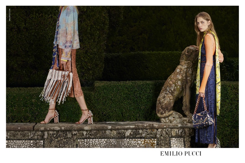 An image from Emilio Pucci's spring 2016 advertising campaign