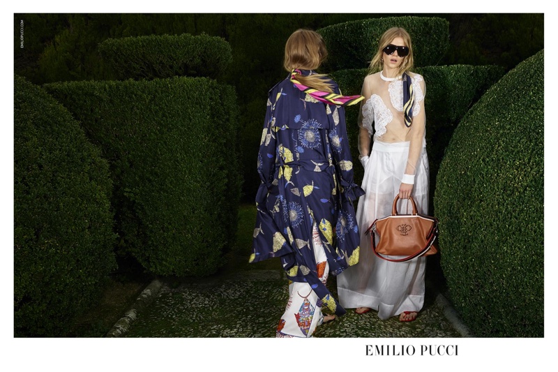 Emilio Pucci's spring 2016 campaign was photographed in Italy's Villa Gaberaia