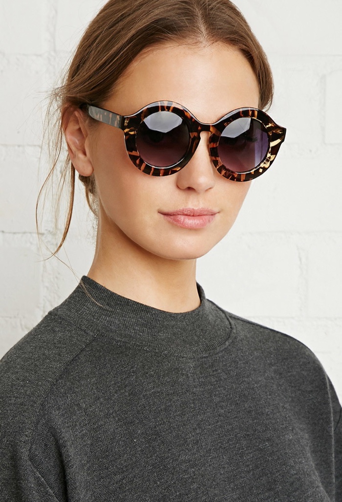 Forever 21 Round Sunglasses with Abstract Pattern $5.90