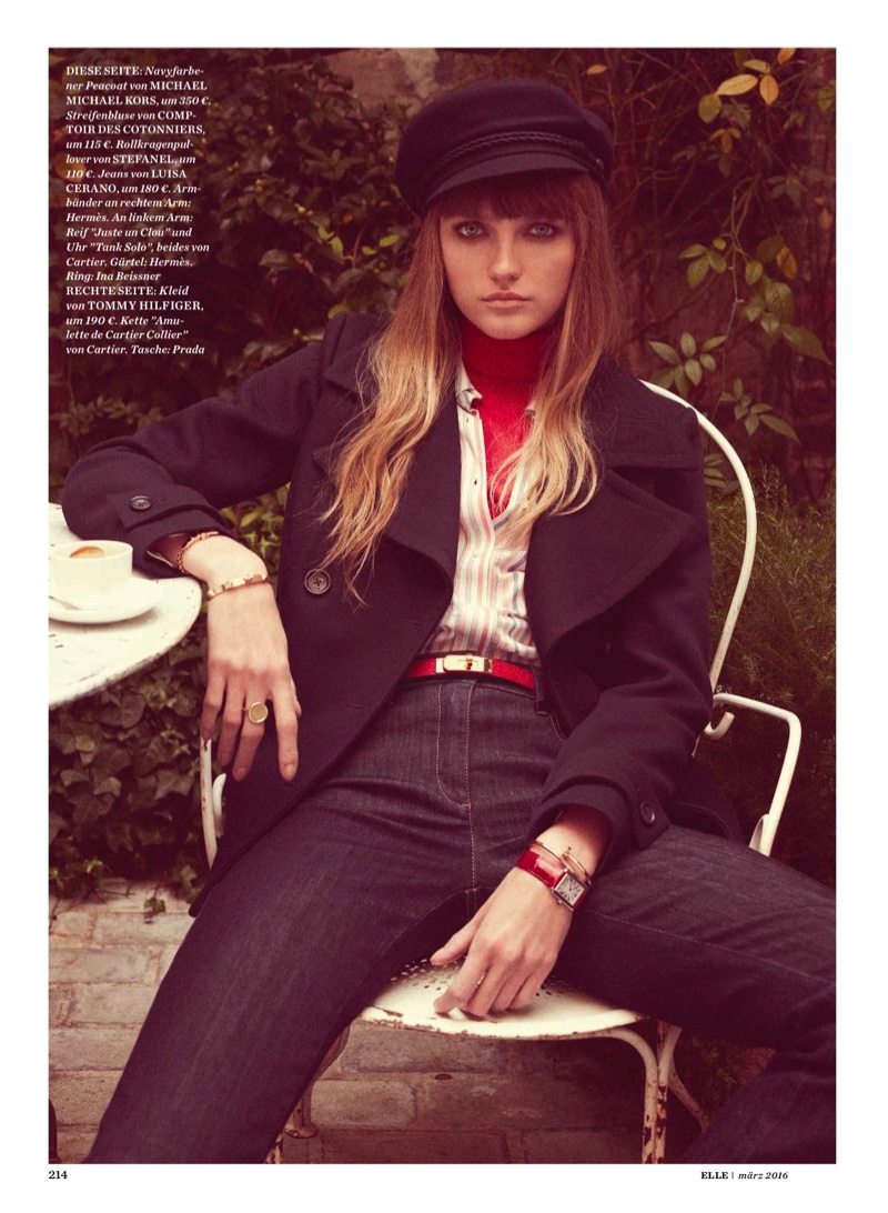 Vlada models French inspired style for the editorial