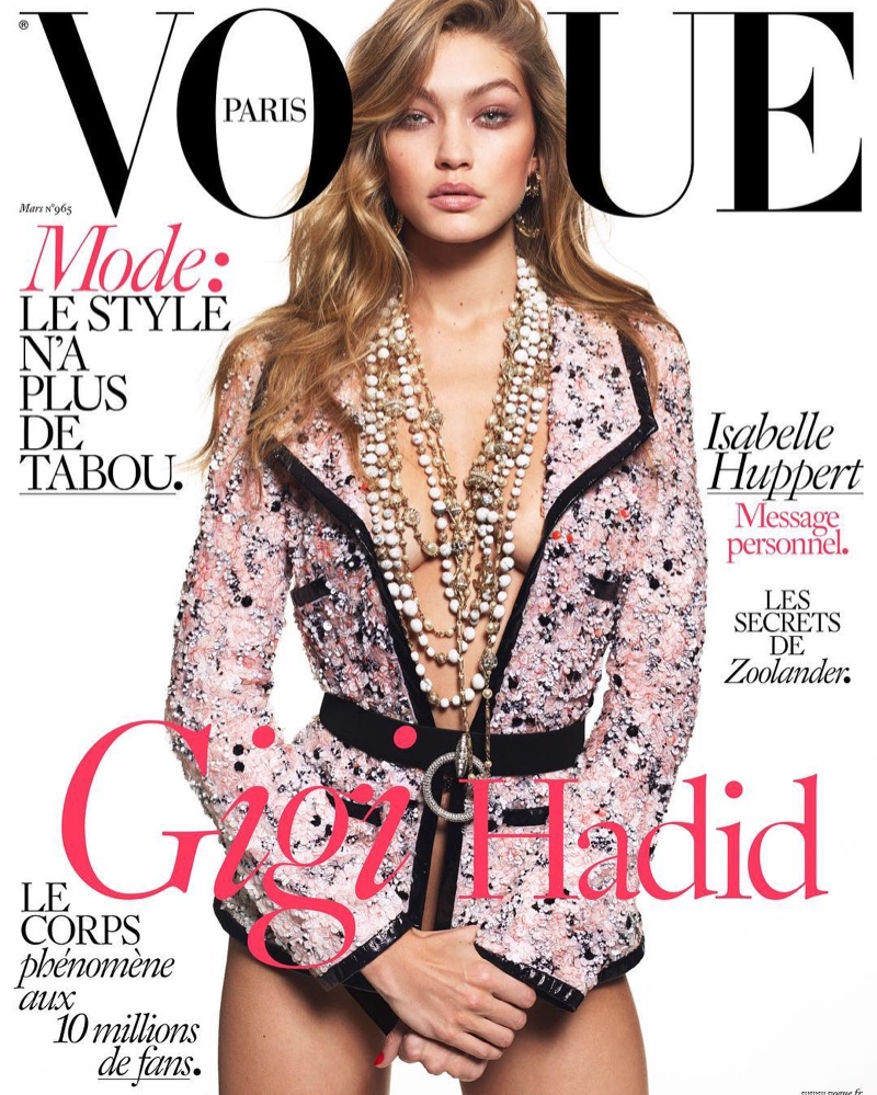 Gigi Hadid on Vogue Paris March 2016 cover