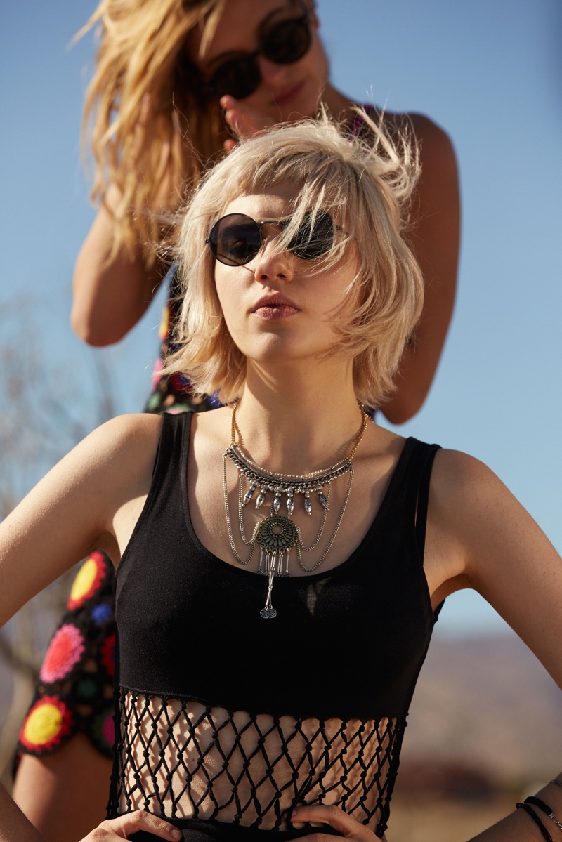 Julia Cumming on set at the H&M x Coachella 2016 campaign