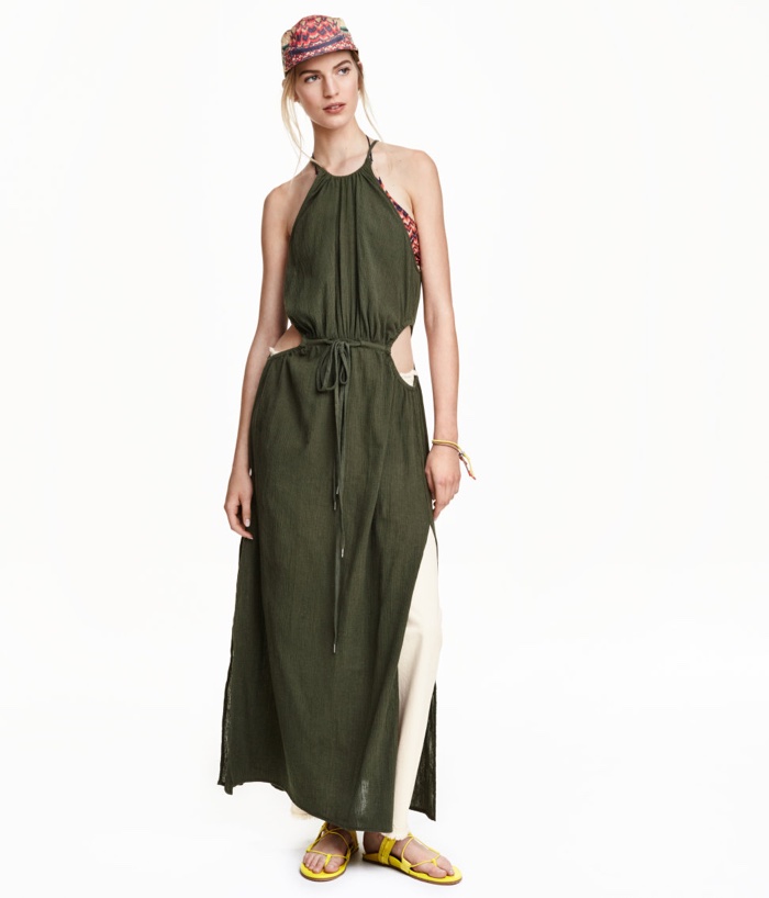 H&M Studio Crinkled Maxi Dress