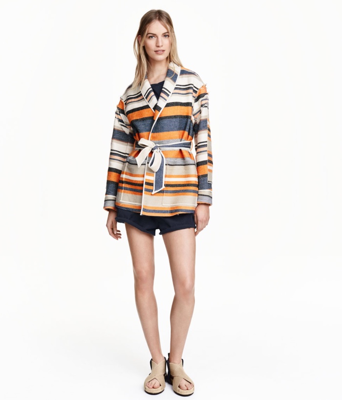H&M Studio Striped Cotton Jacket