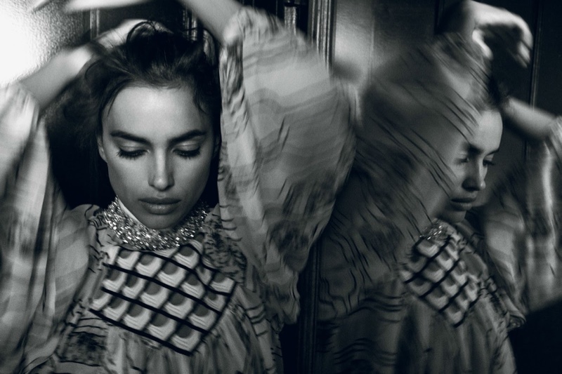 Irina Shayk Stuns in Dreamy Dresses for Vogue Turkey