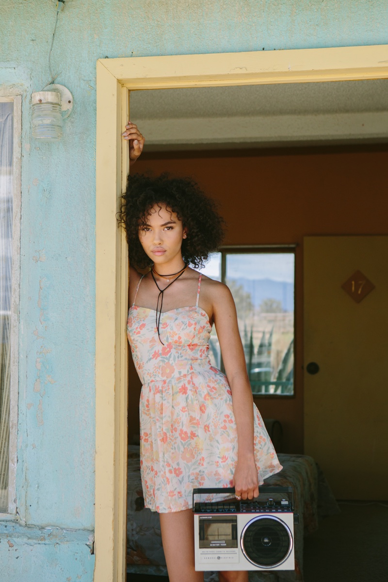 Isabelle models Jack by BB Dakota Correll fit and flare dress