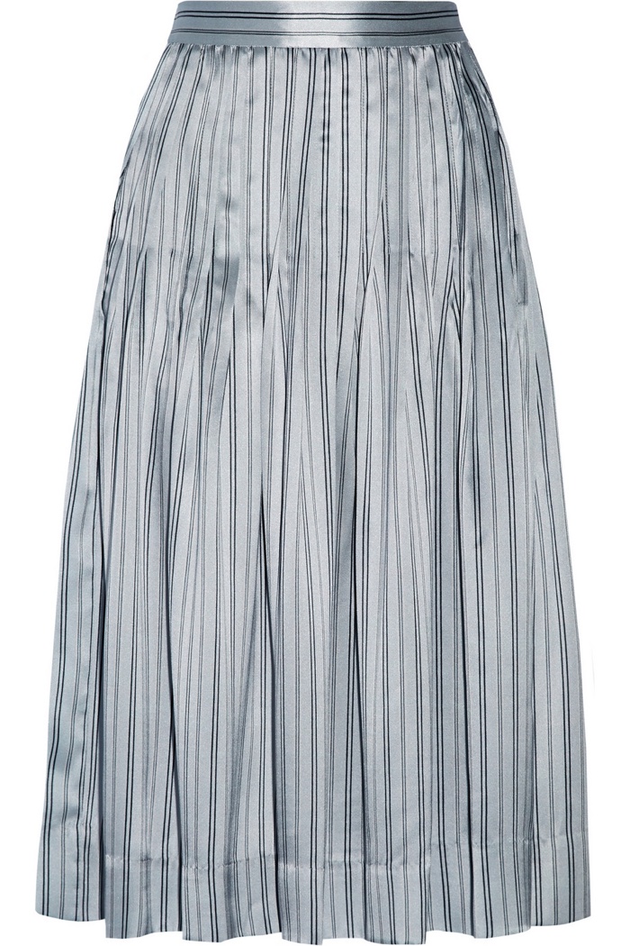 Jill Stuart Chloe Striped Silk Skirt