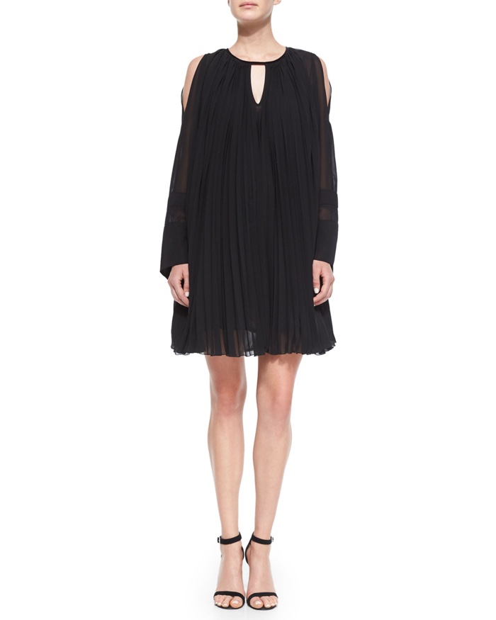 Just Cavalli Pleated Oversized Shift Dress