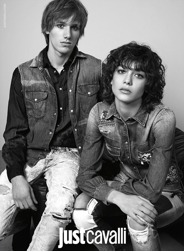 Richard Bush photographs Just Cavalli's spring-summer 2016 campaign starring Steffy Argelich and Louis Bauvir