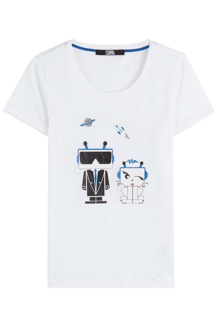 Karl & Choupette Lagerfeld Robot T-Shirt