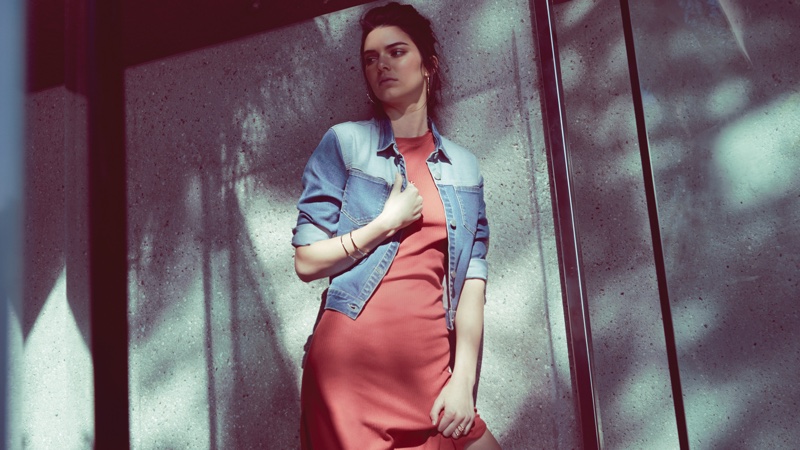 Kendall Jenner models denim jacket and dress from Penshoppe's spring 2016 campaign