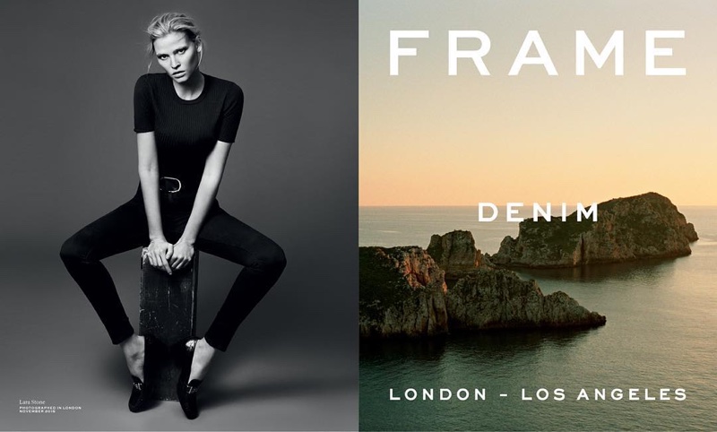 Lara Stone stars in Frame Denim spring-summer 2016 campaign