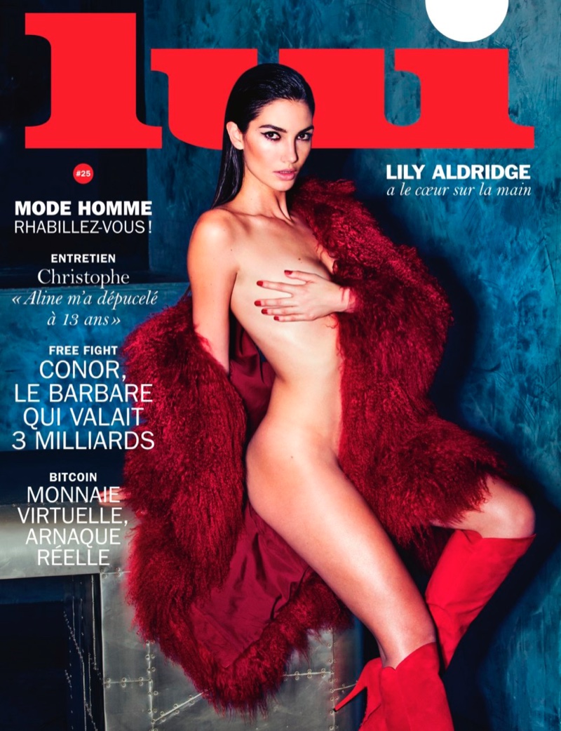 Lily Aldridge on Lui Magazine March 2016 cover