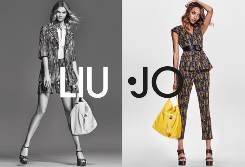 Karlie Kloss and Jourdan Dunn front Liu Jo's spring 2016 advertisements