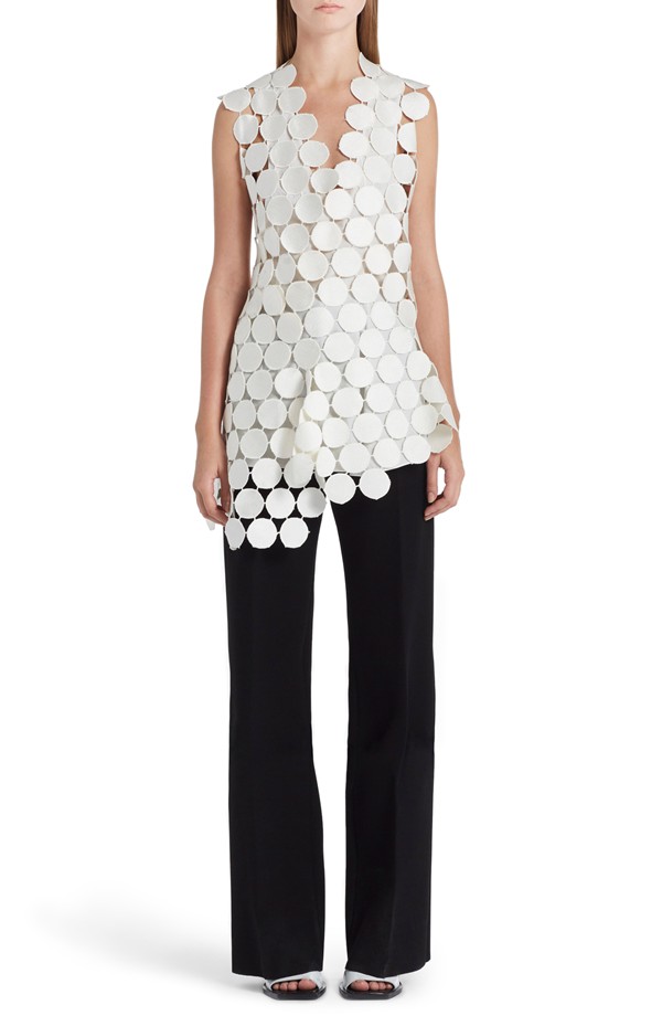 Marni Asymmetrical Macrame Lace Blouse