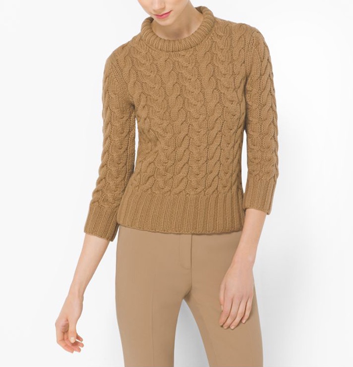 Michael Kors Hand Knit Cable Sweater