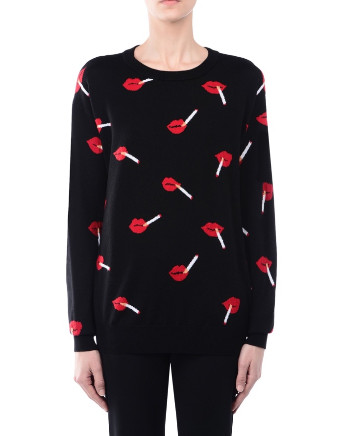 Moschino Cigarette Lips Sweater