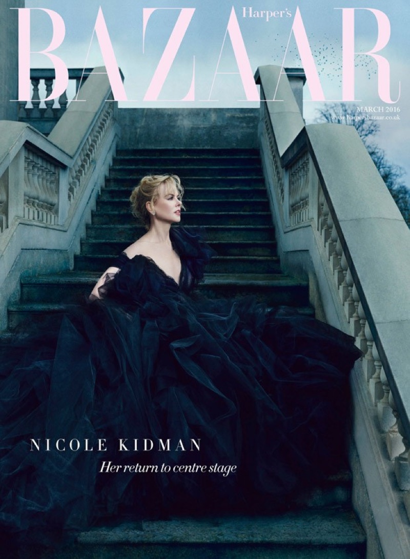 Nicole Kidman on Harper's Bazaar UK March 2016 cover