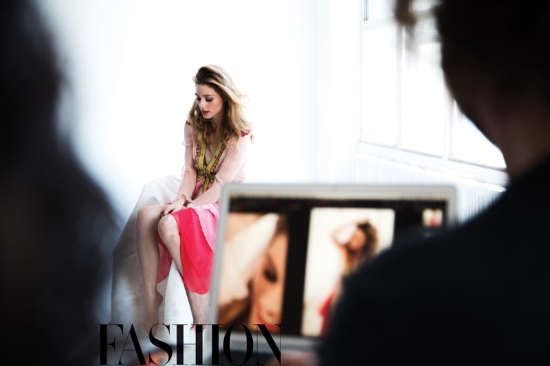 Olivia Palermo behind the scenes on FASHION Magazine cover shoot