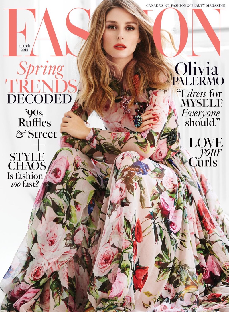 Olivia Palermo on FASHION Magazine March 2016 cover