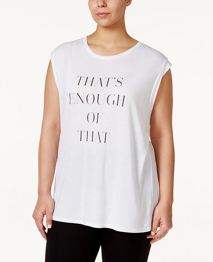 RACHEL Rachel Roy Plus Size Graphic T-Shirt