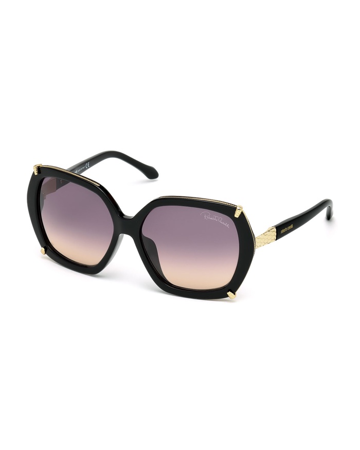 Roberto Cavalli Geometric Oversize Sunglasses