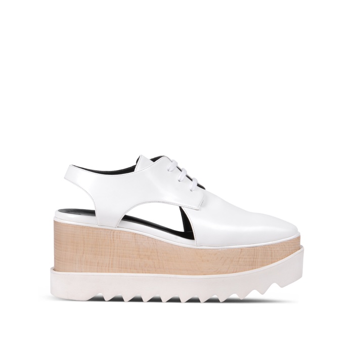 Stella McCartney White Cut-Out Wedges