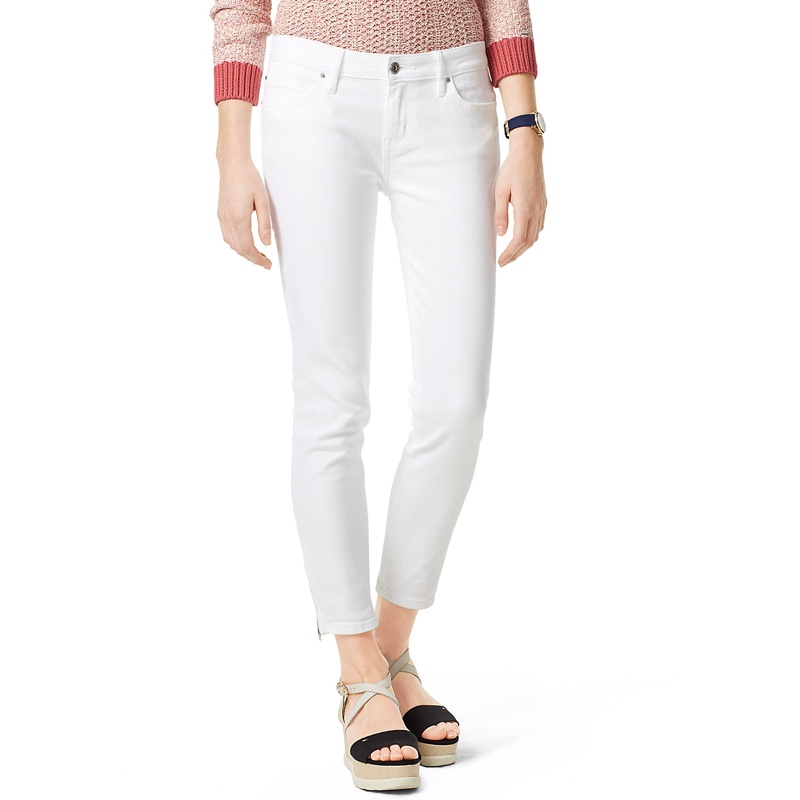 Tommy Hifiger White Skinny Cropped Jean