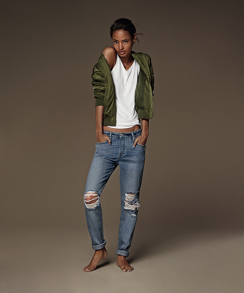 Malaika Firth stars in Topshop's spring 2016 denim campaign