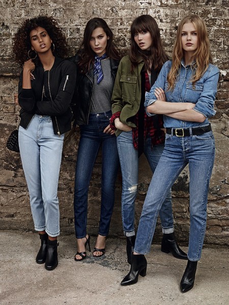 Topshop Enlists 9 Top Models for Spring Denim Campaign