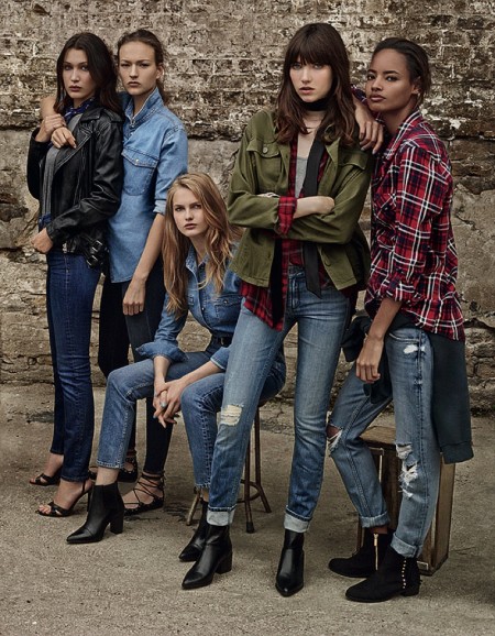 Topshop Enlists 9 Top Models for Spring Denim Campaign