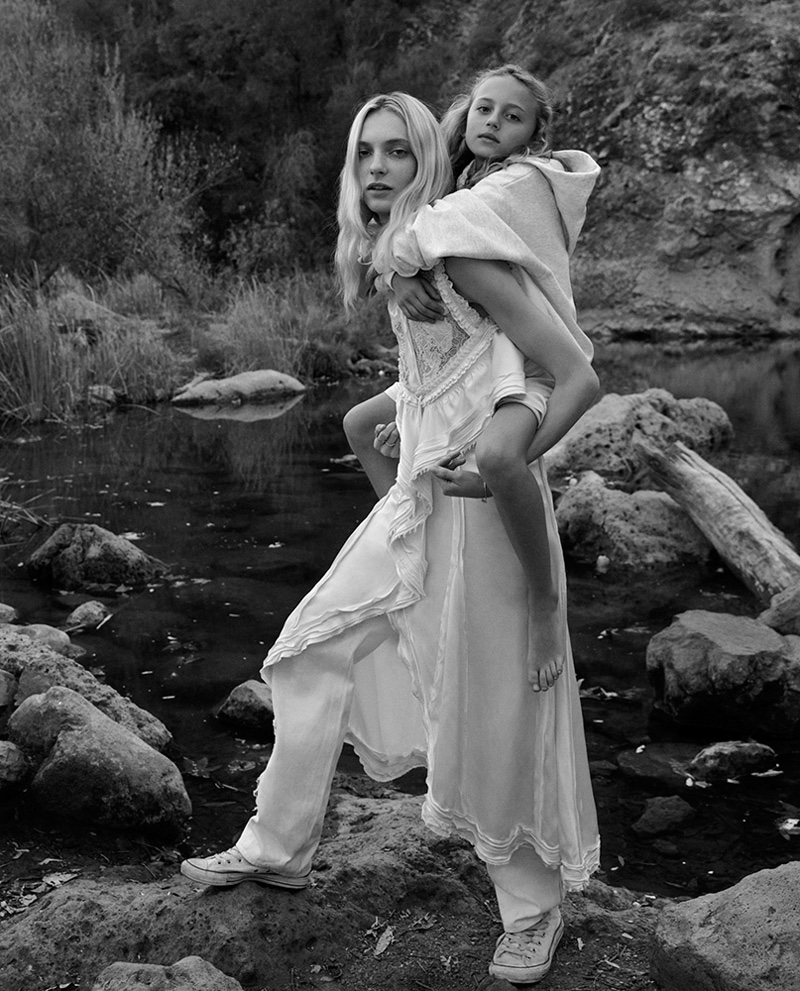 The model poses in bohemian style looks photographed by Yelena Yemchuk