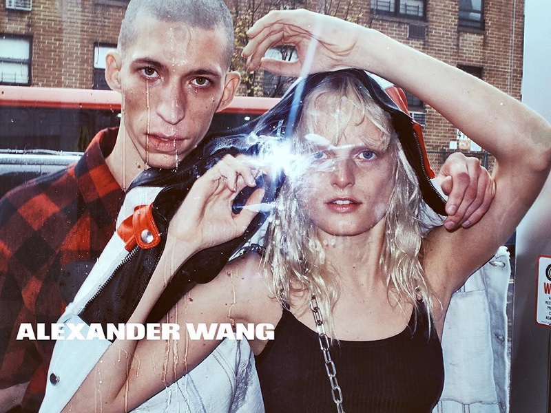 Hanne Gaby Odiele and John Swiatek star in Alexander Wang's spring-summer 2016 campaign