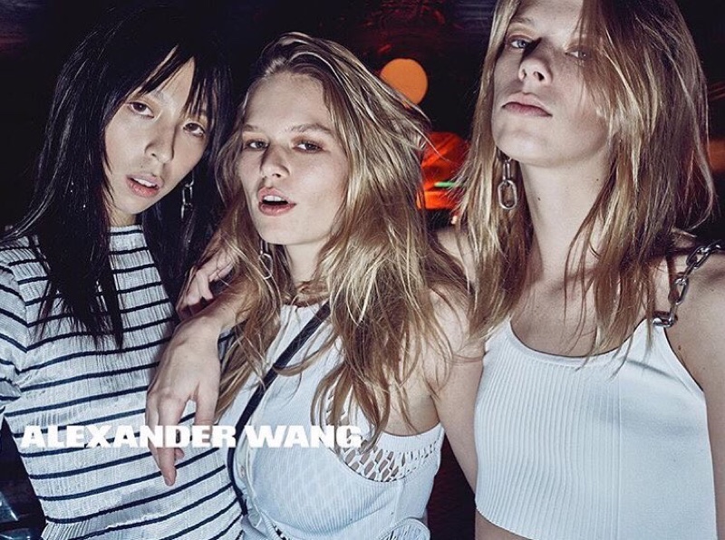 Issa Lish, Anna Ewers and Lexi Boling star in Alexander Wang's spring 2016 campaign