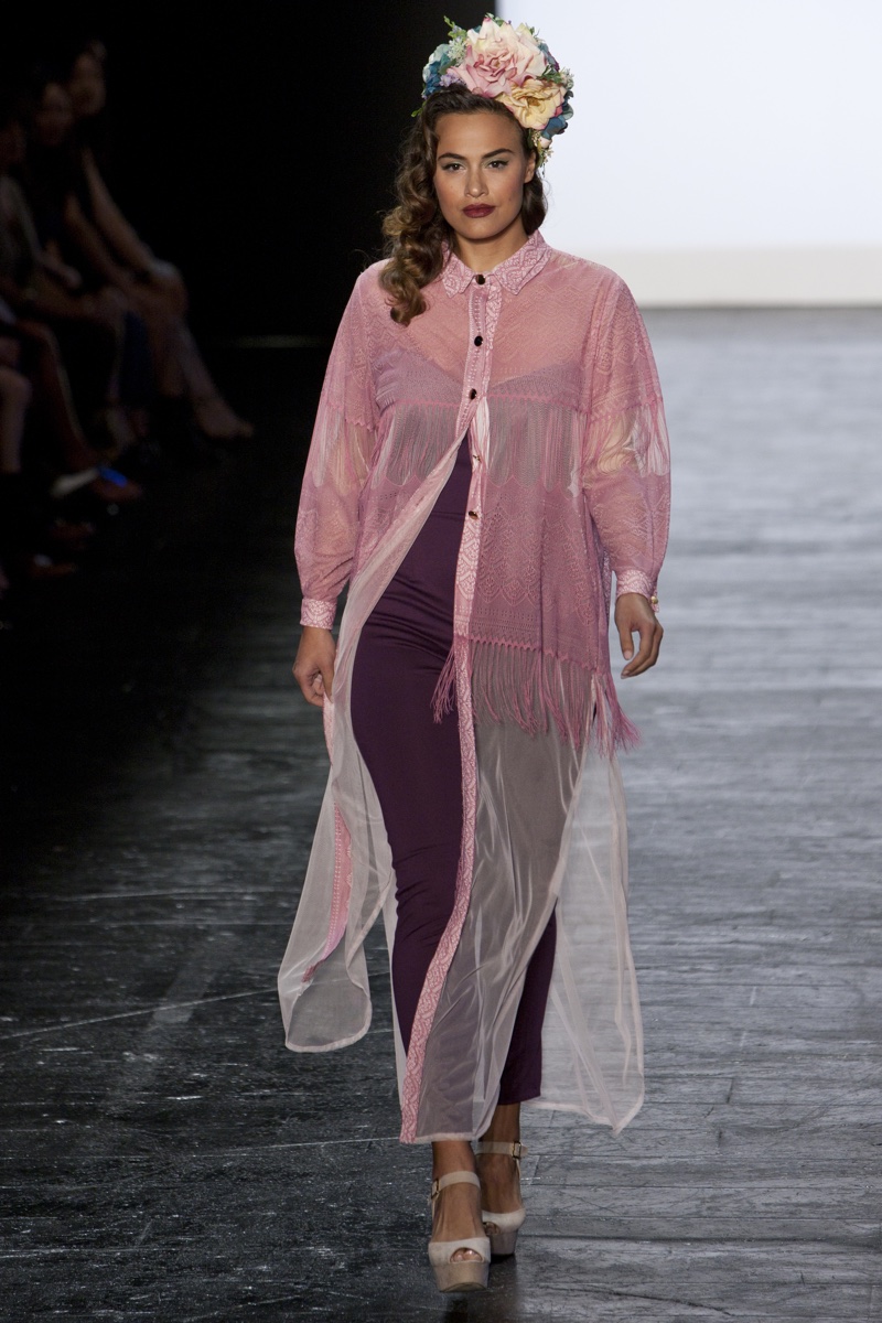 A model walks the runway at Ashley Neil Tipton's finale collection for Project Runway season 14. Photo: K2 images / Shutterstock.com