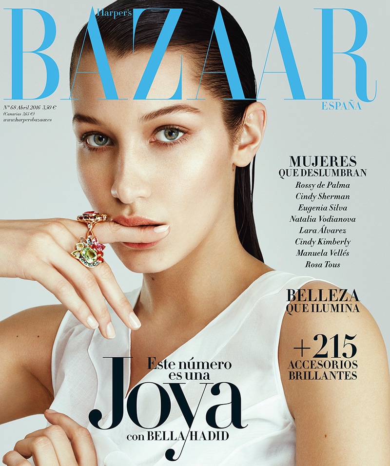 Bella Hadid on Harper's Bazaar Spain April 2016 Cover