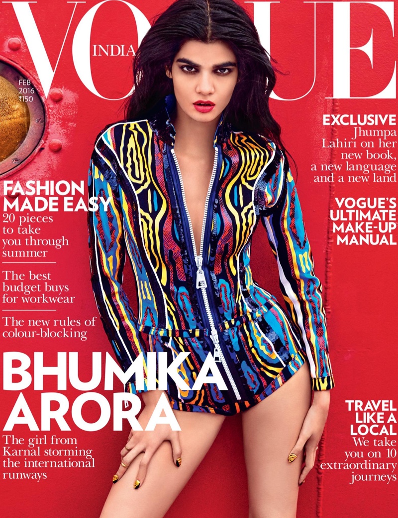Bhumika Arora on Vogue India February 2016 cover